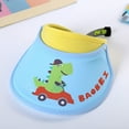 thumbnail image 2 of Huowey Kids Sun Hats Sun Visors Cap Beach Dinosaur Hats Adjustable Cotton Suitable Uv Protection Safari Hat,Sky Blue1,One Size, 2 of 3
