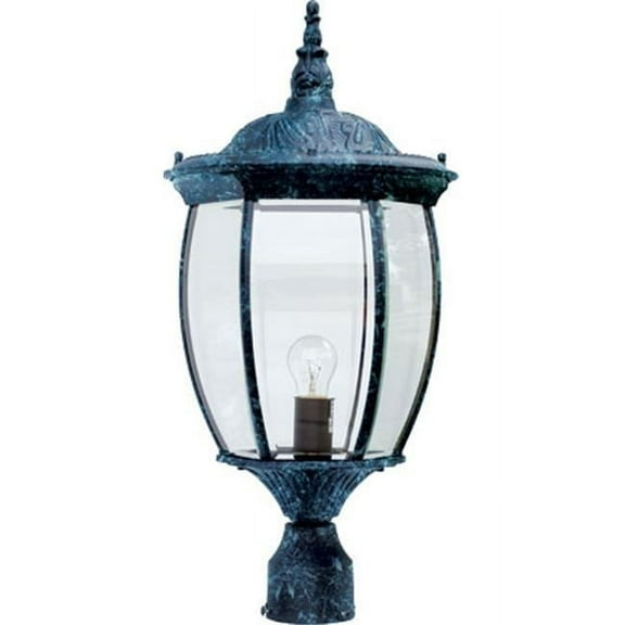 Dabmar Lighting GM102-VG Powder Coated Cast Aluminum Post Top Light Fixture, Verde Green - 23.38 x 11.13 x 11.13 in.