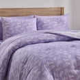 thumbnail image 6 of Virtu King Comforter Set, Botanical King Size Comforter Set, 7-Pc All Season Bedding Comforter Set, Lavender/Off White, 6 of 8