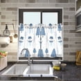 thumbnail image 4 of Yayeee Kitchen Curtains Tier Pair Light Filtering 27"x36" Rod Pocket Short Cafe Window Panel, White Snowman, 4 of 7