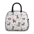 thumbnail image 2 of Dog Breeds and Dog Paw Print Insulated Leakproof Lunch Box for Work, Lunch Bag for Women Men, Loncheras Para Mujer for Beach Travel Picnic Camping, 2 of 6