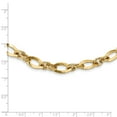 thumbnail image 3 of Real 14kt Yellow Gold Polished Fancy Link Chain ; 8.25 inch; Lobster (Fancy) Clasp; for Adults and Teens; for Women and Men, 3 of 3