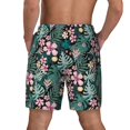 thumbnail image 2 of Lsque Mens Swim Trunks Rose Flowers Pattern - Bathing Suit Compression Liner - Beach Swim Shorts Swimwear - (S-3XL) - Stretch Quick Dry -Small, 2 of 9