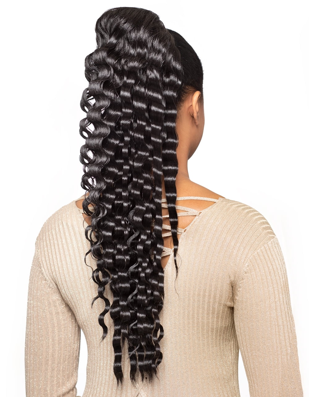 Foxy Silver (Easy Wrap Pony 1) - Heat Resistant Fiber Ponytail in 280 ...