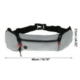 thumbnail image 4 of Unique Bargains 1 Pc Lightweight Running Belt Zipper Sports Waist Bag for Sports Phone Kettle Light Gray, 4 of 6