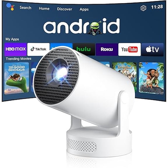 Salange Mini Projector 4K with Wifi and Bluetooth 5.4,1080P HD Smart Projector,Short Throw and Built-in Apps,Auto Keystone for Movies [HY300Ultra 2026]