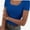 Royal blue, variant on Womens Scoop Neck Short Sleeve Casual Tshirts Tops Summer Going Out Work Cute Fitted Shirts Trendy