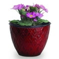 thumbnail image 2 of Robert Allen Diamond 4.125 in. H X 5.25 in. W Metal Planter Sangria, 2 of 9