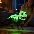 thumbnail image 6 of Dog Cat Pet Dinosaur Skeleton halloween Costume, Soft Plush T Rex Halloween Outfit with 3D Bone Hood for Medium Large Pets.S, 6 of 8