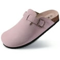 thumbnail image 1 of Comwarm Fashion Women‘s Suede Mules Slippers Men Clogs Cork Insole Sandals With Arch Support Outdoor Beach Slides Home Shoes LS, 1 of 1