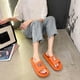 thumbnail image 4 of Qarigey Sandalia transpirable para mujer, y a la moda, , gruesa, con plataforma inferior, zapatillas con punta abierta, zapatillas para hombre Calzado Naranja 40/41.40/41, 4 of 6