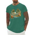 thumbnail image 2 of Ankishi Men Hawaii T Shirt Palm Tree Crewneck Short Sleeve Casual Tropical T-Shirts Trendy Tops Daily Wear, 2 of 8
