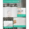 thumbnail image 4 of No Hook Shower Curtain with Snap in Liner, Abstract Line Art with Black Texture Hotel Shower Curtains for Bathroom, Washable Shower Curtain Liner Set with Mesh Top Window, 72”x78”, 4 of 6