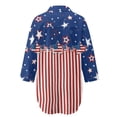 thumbnail image 5 of Xoenoiee Star American Flag Print Swimsuit Coverup for Women Lapel Collar Bathing Suit Cover Up for Swimwear Button Down Beach Shirt Dresses for Ladies, M, 5 of 7
