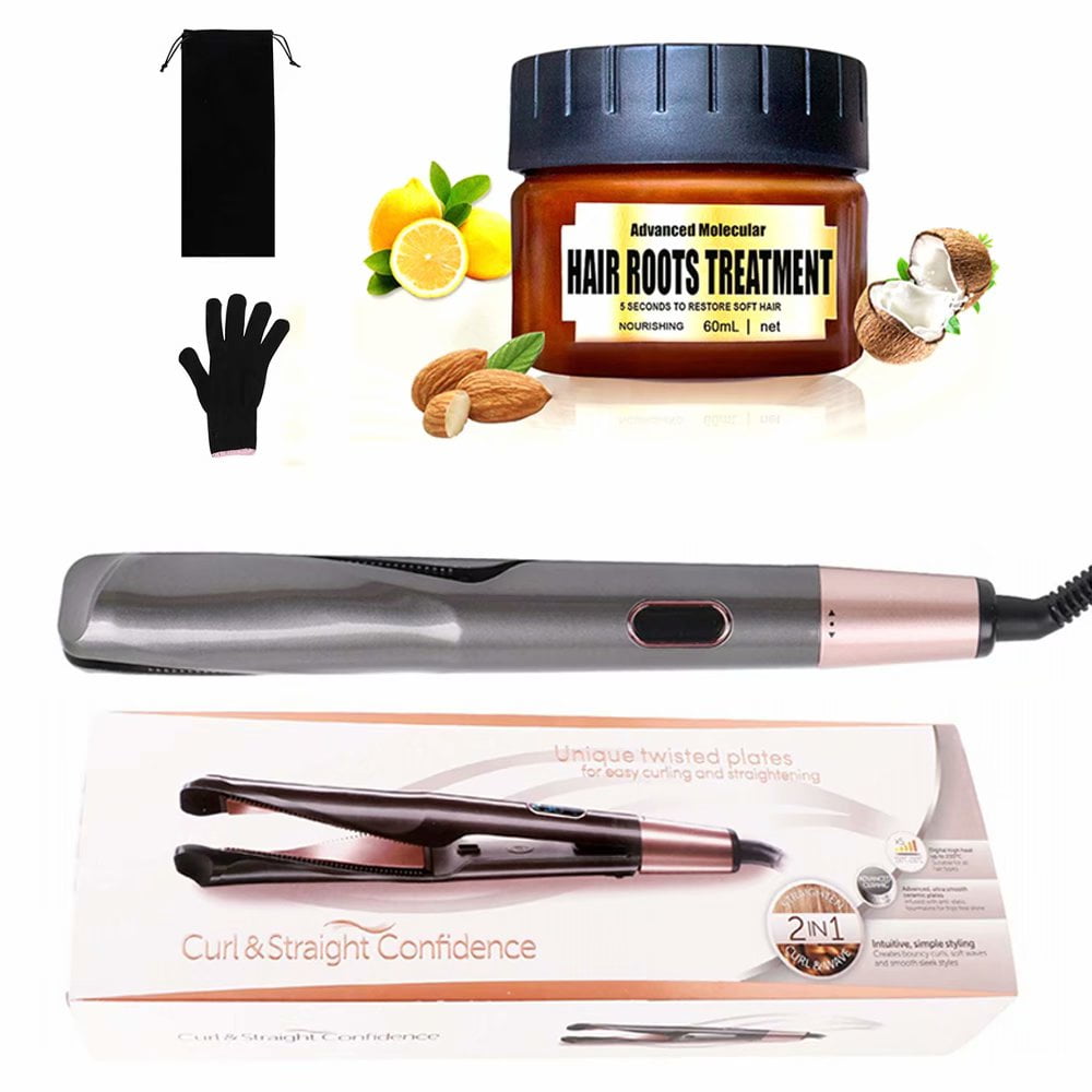 unique twisted plates for easy curling and straightening