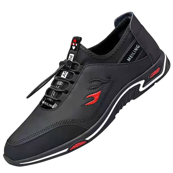 NOKIO Men's Sports Shoes Durab𝗅e Anti-S𝗅ip Sport Shoes Breathable Wide Width Running Shoes Comfortable S𝗅ip On Summer Autumn Sneakers Fashionable So𝗅id Color Casual Shoes for Back to College