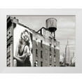 thumbnail image 3 of Julian Lauren 4x14 White Modern Wood Framed Wall Art Titled - Billboards in Manhattan #1, 3 of 5