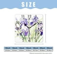 thumbnail image 2 of 10 Inch Wall Clock Battery Operated Square Clock for Office, Kitchen, Outdoor, Living Room,Watercolor Iris Flower Summer Flowers Floral Print Beautiful, 2 of 4