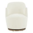thumbnail image 2 of SAFAVIEH Couture Christian Modern Boucle Solid Accent Chair, Ivory, 2 of 6
