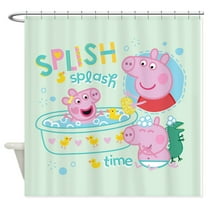 CafePress - Peppa Pig: Splish Splash - Unique Fabric Shower Curtain 70" x 72"