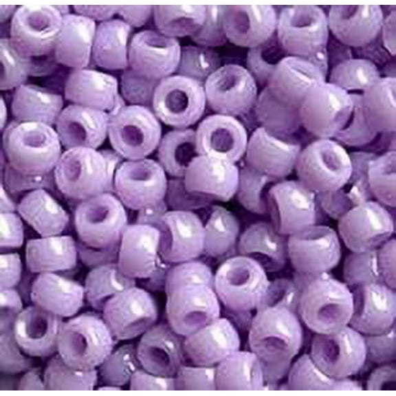 JOLLY STORE Crafts Lilac Pony Beads 9x6mm 500pc Made in the USA