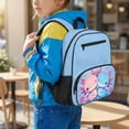 thumbnail image 3 of Jeiento Cute Axolotl 13.5 Inch Preschool Backpack for Toddlers 2-5, Lightweight Kids School Bag for Girls, Can Be Used as Handbag, Blue, 3 of 7