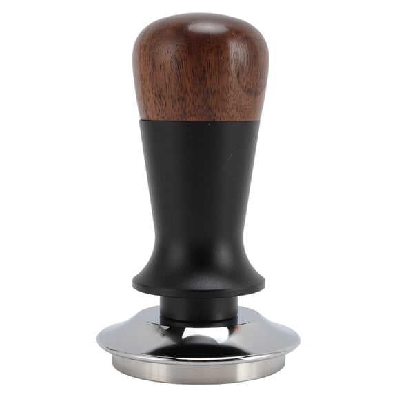 BOKYAN Premium Walnut & Stainless Steel Coffee Tamper – 51 mm Spring‑Loaded Press Tool for Consistent Espresso Density