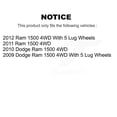 thumbnail image 2 of Front Left Right Lower Upper Control Arms Assembly and Ball Joints Tie Rods Link Sway Bar Suspension Kit (10Pc) for Car Ram 1500 Dodge 4WD K72-101180, 2 of 2