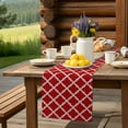 thumbnail image 2 of Table Runner Moroccan Pattern Table Decoration for Kitchen Dinning Geometric Trellis Red Table Decoration for Indoor Outdoor Party Wedding Decor 13x72 Inch, 2 of 7