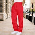 thumbnail image 2 of XINPING Casual Pants for Men Big and Tall Regular Fit Classic Casual Pants Baggy Drawstring Pants Y2k Wide Leg Pants with Pockets, 2 of 6