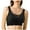 Black, variant on Women Solid Maternity Open Button Breastfeeding Bra White 40