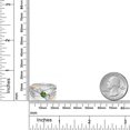 thumbnail image 6 of Gem Stone King 925 Silver and 10K Yellow Gold White Created Sapphire and Green Tourmaline and Lab Grown Diamond Engagement Ring for Women | 0.90 Cttw | Round 4MM | September Birthstone | Size 6, 6 of 6