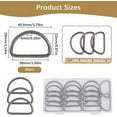 thumbnail image 2 of 1 Box 20Pcs D Ring Buckles Metal Belt Ring Iron 1.5 Inch Gunmetal Non Welded Multi Purpose Small Belt Key Chain Split Rings for Handmade Sewing Keychains Purse Bag Dog Leash DIY Accessories, 2 of 5