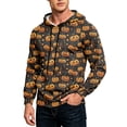 thumbnail image 3 of GrmtClth Hoodies for Men Halloween Scary Pumpkin Bat Ghost Witch Full Print Lightweight Long Sleeve Sweatshirt Khaki 2XL, 3 of 7
