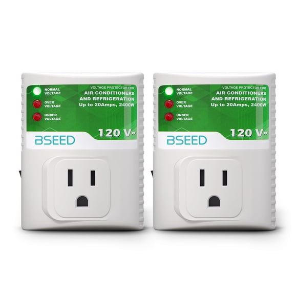 BSEED Protector de sobretensiones, protector de sobretensi&oacute;n de salida para refrigerador, enchufe de voltaje de protecci&oacute;n de pared para TV, computadora, lavadora, congelador y e