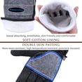 thumbnail image 2 of HOMEIORA Leather Work Gloves for Men or Women. L Glove for Gardening, Tig/Mig Welding, Construction, Chainsaw, Farm, Ranch, etc. Leather, Cotton Lined, Utility, Firm Grip, Durable, Black - Navy Blue, 2 of 5
