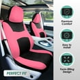 thumbnail image 2 of FH Group Light & Breezy Flat Cloth Car Seat Cover Set For Car Truck SUV Van Pink - Front, 2 of 6