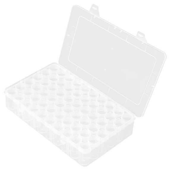 IDEANATEGRATE 1 Set Clear Plastic Jewelry Bead Storage Container for Small Items Home Use