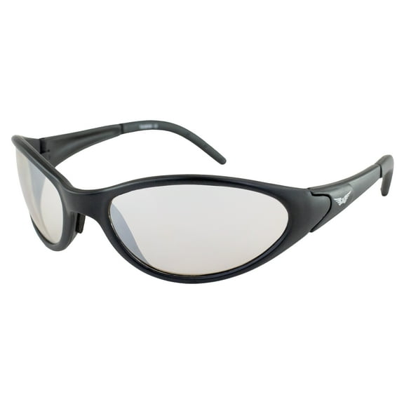 Jaguar Gloss Black Frame Sunglasses Clear Mirror Lenses By Global Vision