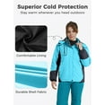 thumbnail image 5 of Wantdo Girl's Waterproof Winter Coats Hooded Ski Jacket Fleece Snow Coat Light Blue Size 8, 5 of 10