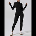 thumbnail image 4 of Mono de Entrenamiento de Larga para Mujer, con Cremallera, Pantalón y Mono Ajustado. Negro Avanzado M, 4 of 10