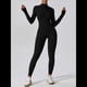 thumbnail image 4 of Mono de Entrenamiento de Larga para Mujer, con Cremallera, Pantalón y Mono Ajustado. Negro Avanzado L, 4 of 10