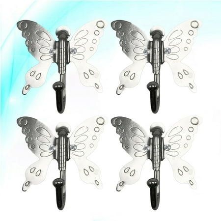 

4 Pcs Coat Hooks Shape Hook Wall Hooks Bedroom Hooks Hooks for Hanging Decorative Hook Single Robe Hooks