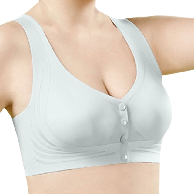 Brasier Sujetador de Soporte Cómodo para Mujer, Suave, Inalámbrico, Transpirable, para Uso Diario, Camiseta, Lencería, Ropa Interior sin Costuras Grande