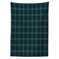 thumbnail image 3 of Ambesonne Tartan Tablecloth Rectangular Table Cover, Scottish Folklore Pattern, 60"x84", Dark Green Black, 3 of 4