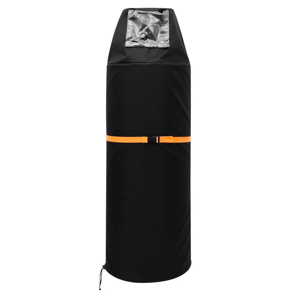 Threns 100 lb Propane Tank Cover Heavy Duty Waterproof Thick Cover Can Be Opened Top Easy to Use Dustproof Waterproof and Frost Resistant for 100 lb Propane Tank, Black