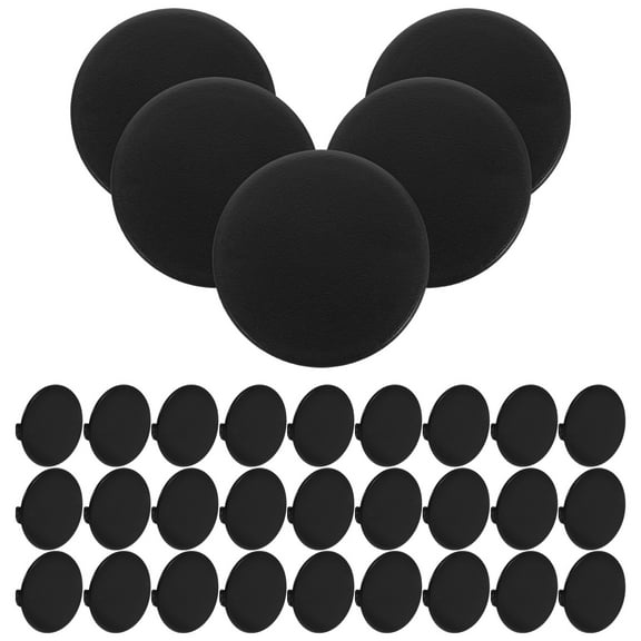 MRLESS 50pcs Cabinet Screw Hole Plugs Shelf Peg Hole Plugs Small Plastic Hole Cover Caps Plastic Screw Hole Plugs For Kitchen Wardrobe Cupboard Chair Furniture Hole Black