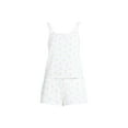 thumbnail image 6 of Joyspun Women's Jersey Picot Cami Top and Shorts Pajama Set, 2-Piece, Sizes XS-3X, 6 of 6