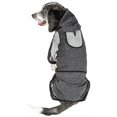 thumbnail image 4 of Pet Life Active 'Fur-Breeze' Sudadera con capucha de cuerpo completo de dos tonos elástica en 4 direcciones Heathered Performance, 4 of 8