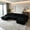 Recessed Arms, variant on AUU 126" Corduroy U-Shape Cloud Sectional Sofa with Chaise, Side Pockets & Cup Holders – Modern Modular Deep-Seat Couch, No Assembly Required for Living Room or Bedroom